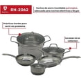 thumbnail image 3 of Batería de Cocina de Acero inoxidable Quirurgico De 8 Pzs RH-2062 Plateada Royal Haus, 3 of 4