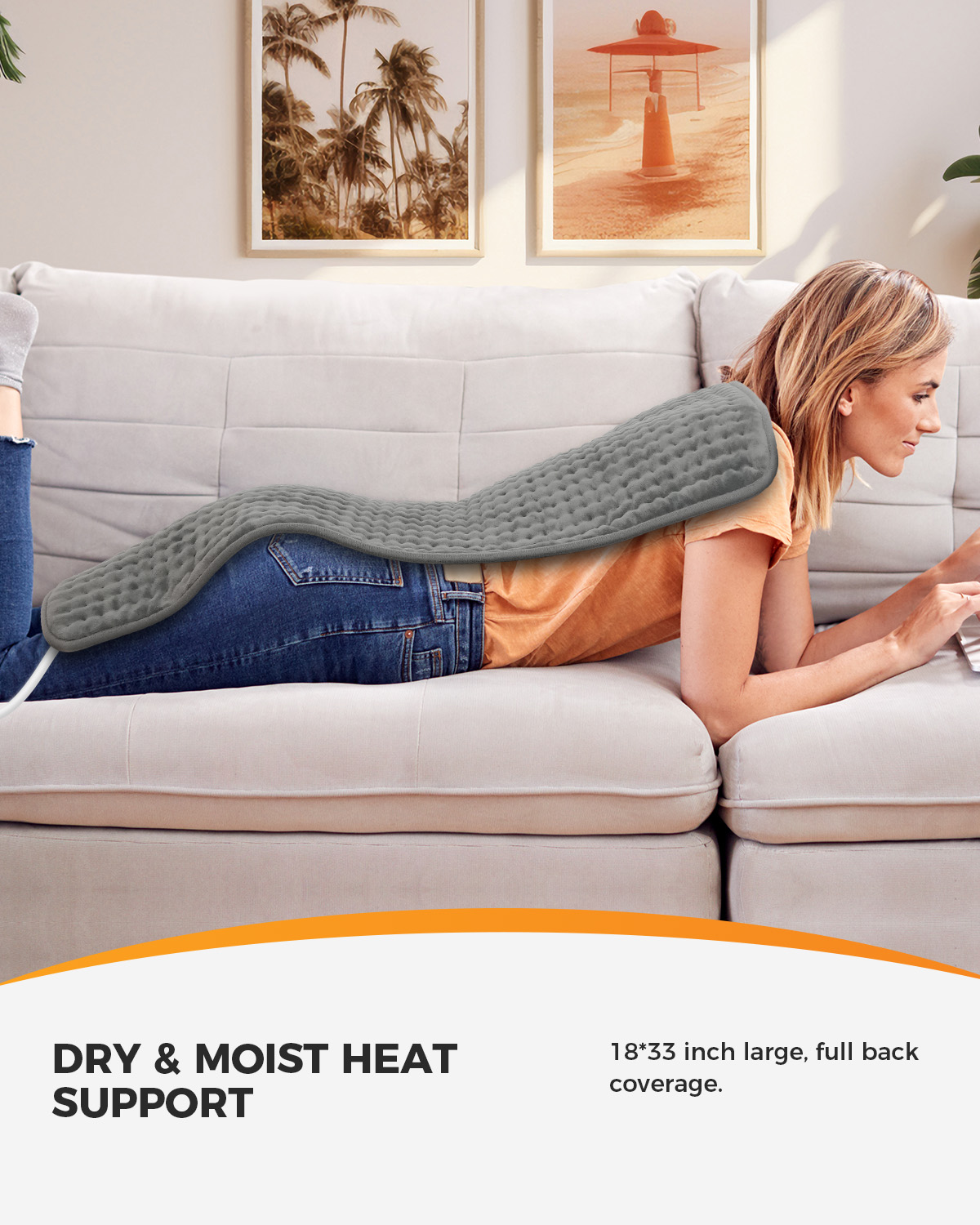 CooCoCo Large Heating Pad, 33" x 18" photo 4