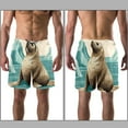 thumbnail image 3 of luoweisi Men's Beach Shorts Quick Dry Swim Trunks with Mesh Lining Sea Lion 2XL, 3 of 5