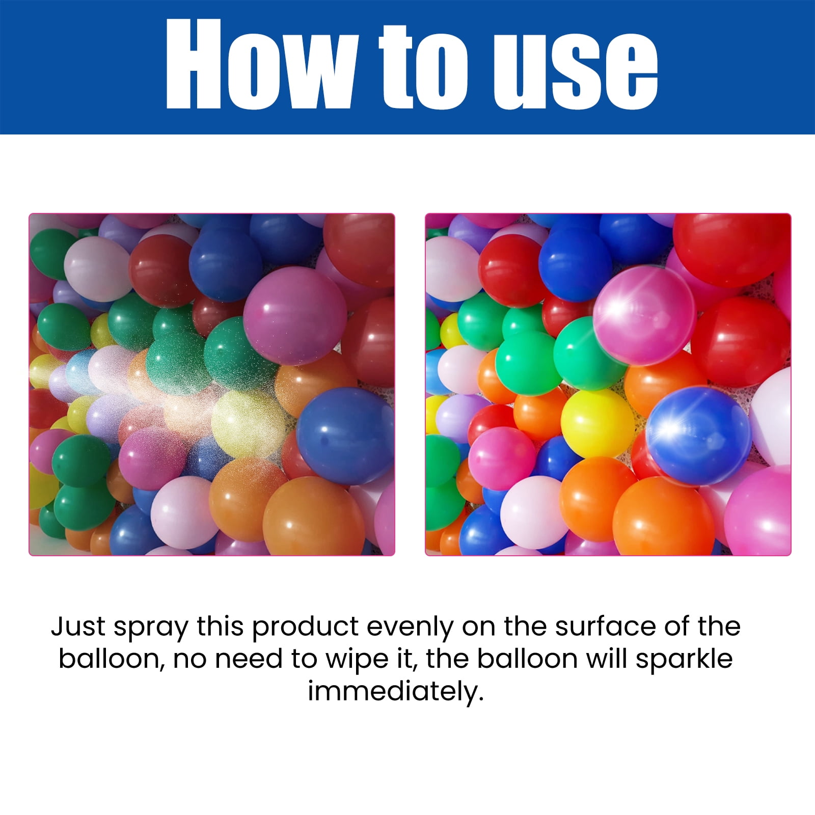 Alvantor High Gloss Balloon Shine Spray for Latex, Waterproof, Long-Lasting 3.38fl.oz