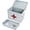 White, variant on Plexon 8.5" Metal First Aid Box Empty, Medicine Storage Bin with Lid, Emergency Supplies Organizer, Portable First Aid Kit Case, Red