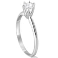 thumbnail image 2 of Pompeii 1/3Ct Solitaire Round Cut Diamond Engagement Ring in 14k Gold Lab Grown, 2 of 4
