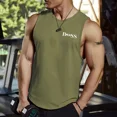 thumbnail image 3 of Chaleco de culturismo imprescindible de verano para hombre, camiseta deportiva sin mangas de malla de secado rápido para gimnasio, chaleco sexy y encantador para correr para hombre, 3 of 5