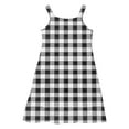 thumbnail image 6 of Annhoo Girls' Summer Tank Dresses Casual Plaid Sleeveless Round Neck Button with Pockets A-Line Dresses 2-12 Years, 6 of 8
