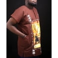 thumbnail image 2 of Urban Afrique african Denim shirt for men Brown Color  African men's wear, 2 of 5