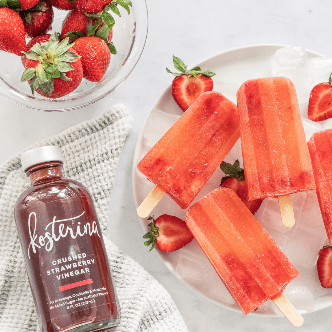 (6 pack) Kosterina Crushed Strawberry Vinegar, 8 fl oz
