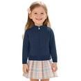 thumbnail image 3 of Classic Solid Color Zip Front Knit Cardigan Sweater Girls With Pockets Comfortable Casual Outerwear Jacket Kids, 3 of 8
