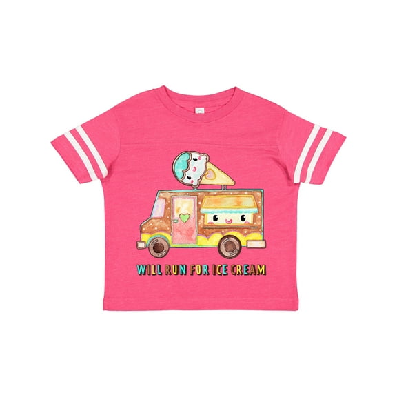 Inktastic Will Run for Ice Cream Ice Cream Truck Boys or Girls Toddler T-Shirt