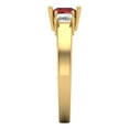 thumbnail image 3 of Three-Stone Engagement Ring for Women - 1.11ct Natural Garnet in 18K Yellow Gold Promise Ring, 3 of 6