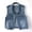 Blue4, variant on Cmfcve Women's Denim Vest Jacket Casual Sleeveless Waistcoat Summer Distressed Casual Loose Fit Jean Shirts with Pockets
