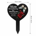 thumbnail image 3 of Metal Outdoor Decor, Grave Decorations, Sympathy Gifts for Loss of Mother, Grave Markers for Cemetery, 10X6 Inch Black Heart Metal Garden Stake Memorial Plaque with Rose and, 3 of 7