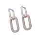 thumbnail image 5 of Pendientes rectangulares de Cristal Minnieouse para mujer de cobre a la moda, 5 of 6
