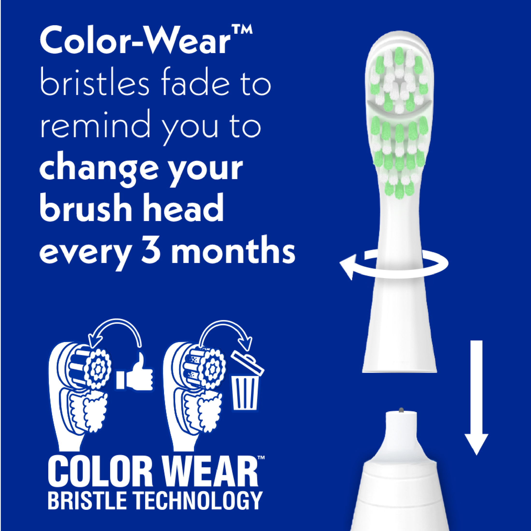 Spinbrush PRO WHITEN Battery Powered Toothbrush for Adults, Whitening Medium Bristles, Color Varies - image 5 of 7