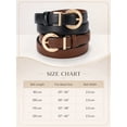 thumbnail image 7 of Vorliqent Womens Belts Reversible Leather Belts for Women Black Brown Belt for Jeans Dresses One Belt Reverse Two Side, 7 of 7