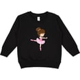 thumbnail image 2 of Inktastic Ballerina, Ballet Girl, Ballet Dance, Brown Hair Toddler Sweatshirt, 2 of 4