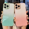 thumbnail image 5 of TECH CIRCLE Luxury Case Gradient Bling Sparkle Glitter Diamond Shiny Ultra Slim Case for Girls Women Camera Protection Soft TPU Bumper  Silicone Case For iPhone 12 Pro Max,Green, 5 of 6