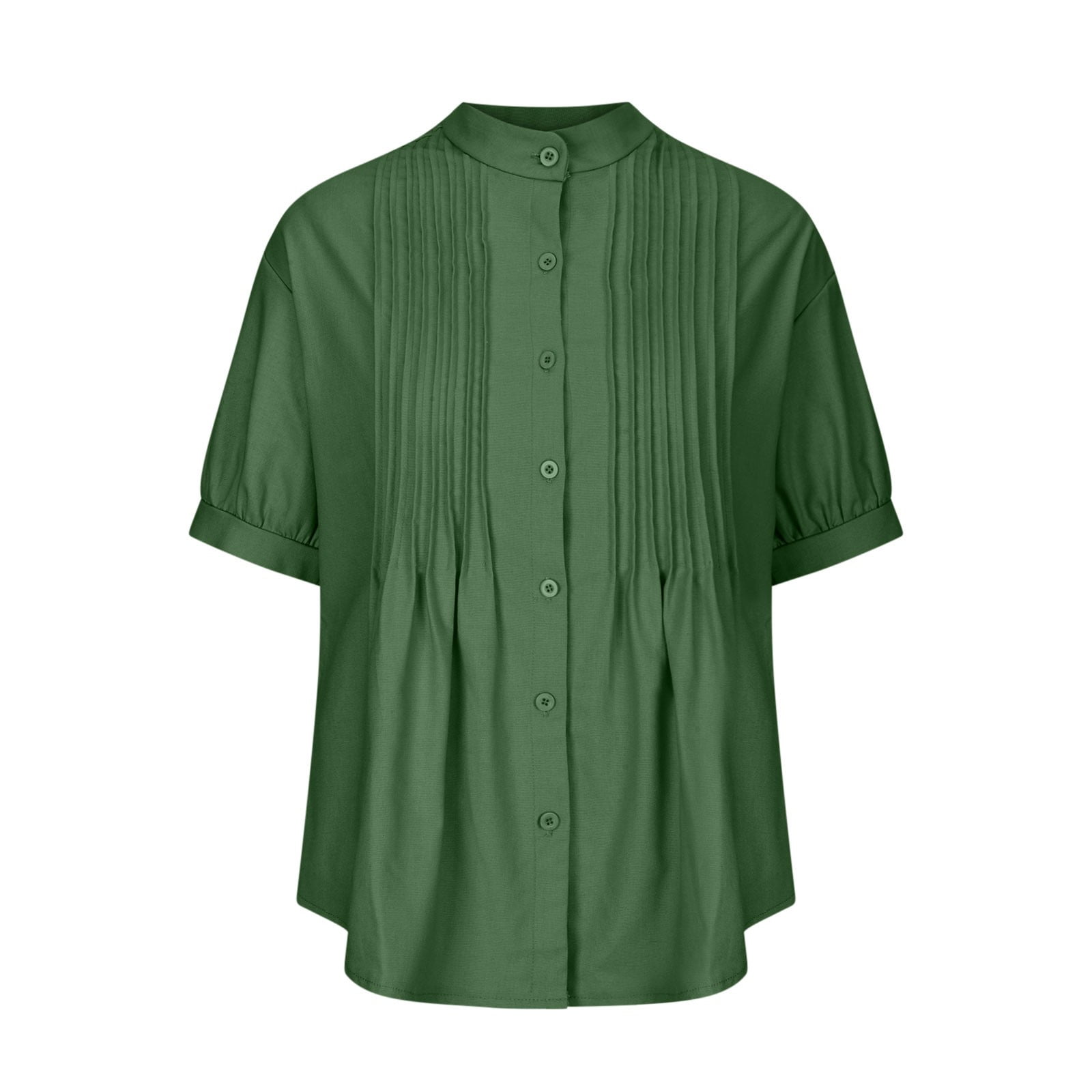 lcziwo Chemisier Femme Peter Pan Col Manches Courtes Coton Lin