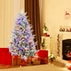 thumbnail image 2 of Árbol de Navidad Costway flocado de 180 cm con 260 luces LED multicolores, 2 of 5