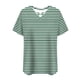 thumbnail image 4 of Tops de Manga Corta de Tamaño Más de las Mujeres, Blusas de Cuello en V Impresas de Verano de Moda para Uso Casual, Diario Y de Fiesta, 4 of 7