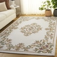 thumbnail image 2 of SAFAVIEH Aubusson Albus Medallion Area Rug, Ivory/Green, 6' x 6' Square, 2 of 10