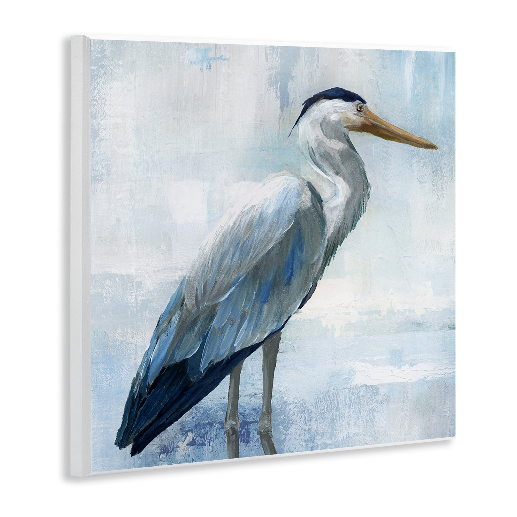 Stupell Industries Serene Blue Heron In Aqua Wall Plaque Art, design by Nan