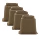 thumbnail image 1 of Paquete de 4 elevadores de cama resistentes para muebles, de plástico, con patas de elefante blancas y marrones. Marrón 5 pulgadas 4 piezas, 1 of 9