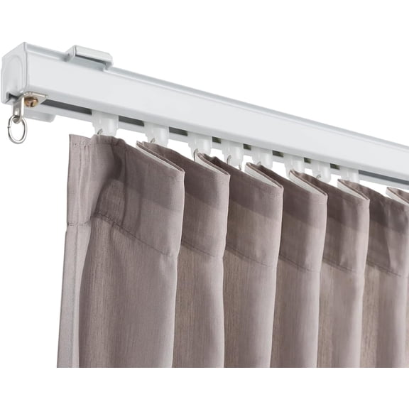 Miumaeov Ceiling Track 12-18 ft Curtain Track top Wall Mount Track Kit with Hooks