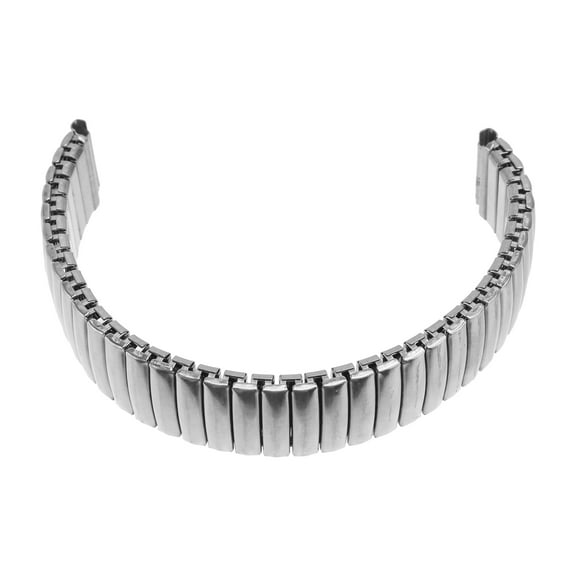 Elegant Stainless Steel Comfortable Elastic Strap for Men Daily Watch Silver