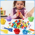 thumbnail image 6 of sixwipe Fine Motor Skills Toys for Early Sensory Education Color Sorting Matching Counting Training, Includes 12 Sorting Bowls, Assorted Tweezers, and 120 Colorful Plush Balls, 6 of 7