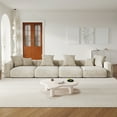 thumbnail image 3 of The Magic Home 4-Seater Modular Convertible Corduroy Sectional Sofa, Beige, 3 of 10