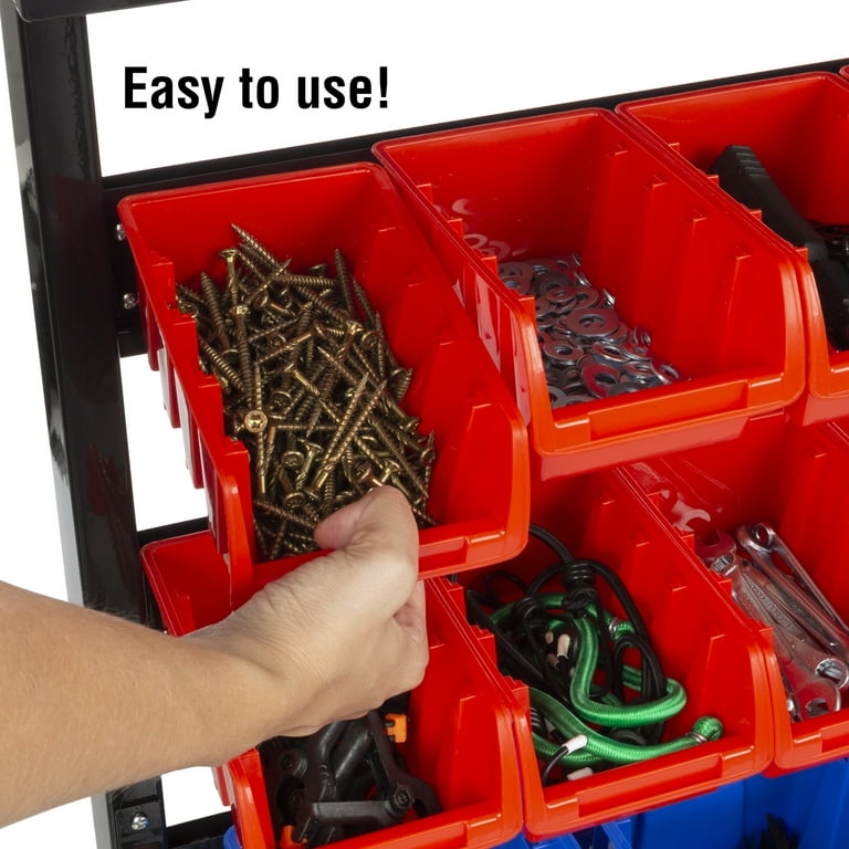 Stalwart 14 Bin Wall Mount or Stand Alone Tool Storage Organizer