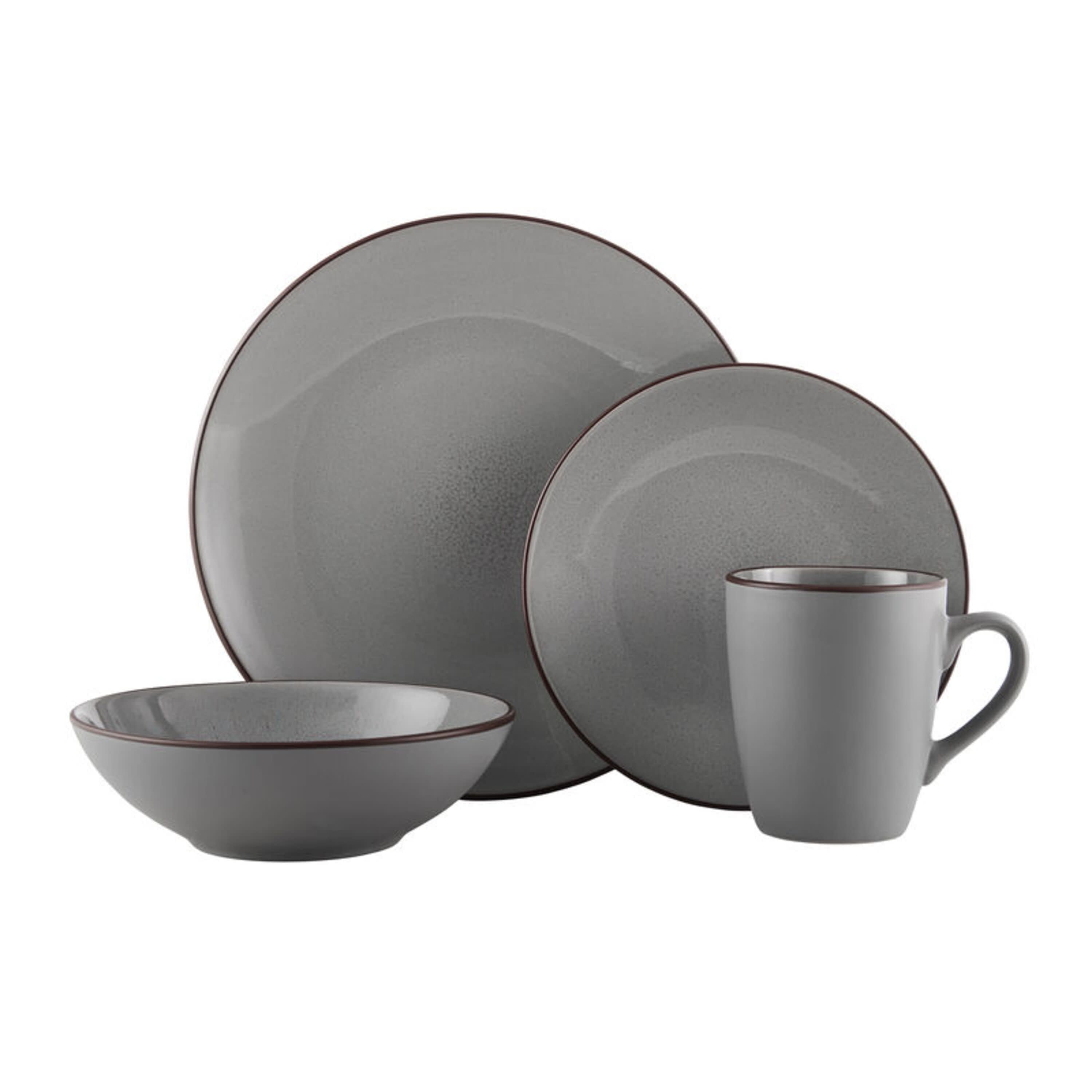 Pfaltzgraff® Pierce Gray 16-Piece Dinnerware Set Stoneware