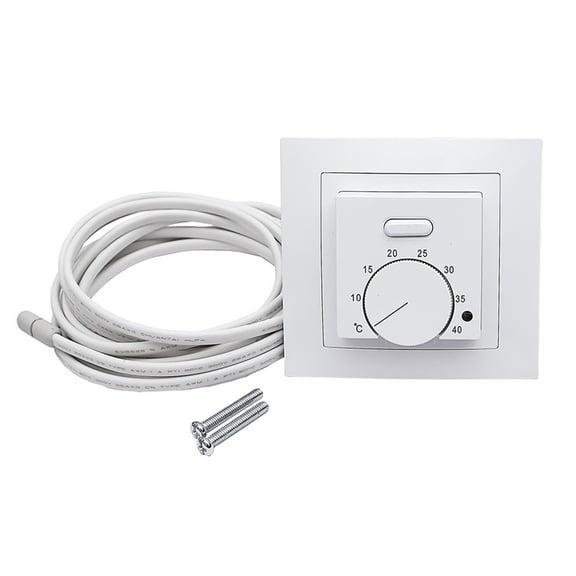 Mechanical Thermostat For Floor Heating 16A With External Sensors Easy Wall Mounting Precise Temperature Control 5 40°C