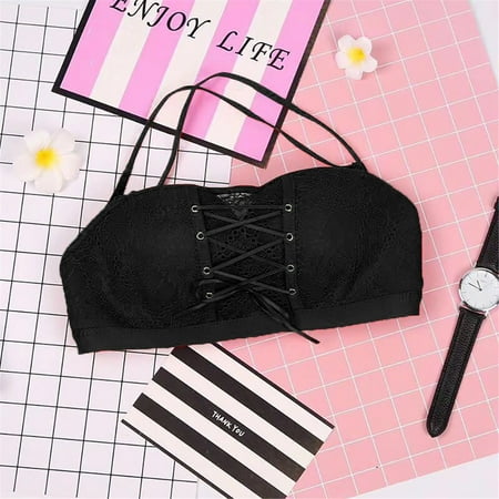 

TWIFER Bra Sets For Women Pack Women Solid Lace Strapless Stealth Bra Wire Bra Bandage Brassiere Underwear