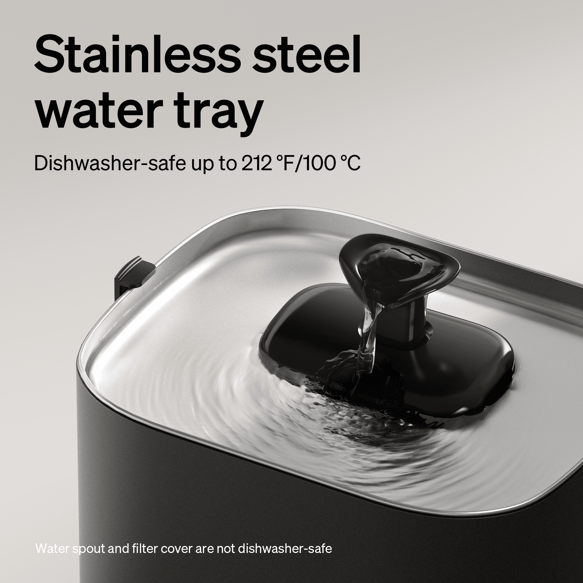 PETLIBRO Dockstream 2 Cordless Automatic Cat Water Fountain, 3L/101oz Pet Water Fountain with Stainless Steel Bowl Dispenser, Battery Operated, 5GHz WiFi App Monitor, Black