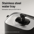 thumbnail image 2 of PETLIBRO Dockstream 2 Cordless Automatic Cat Water Fountain, 3L/101oz Pet Water Fountain with Stainless Steel Bowl Dispenser, Battery Operated, 5GHz WiFi App Monitor, Black, 2 of 8