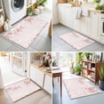 thumbnail image 4 of Entryway Rug 2'x3', Cherry Blossom Kitchen Runner Rugs Non-Slip Carpet Mats, Spring Farmhouse Botanical Flowers Bedside Rugs Runners Washable Floor Carpet for Bathroom Laundry Room, 4 of 8