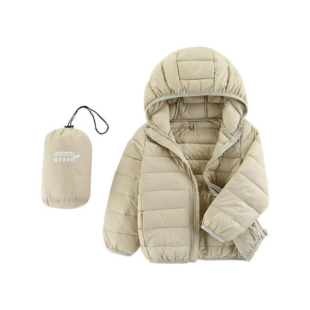 

Aoochasliy Coats for Girls Boys Deals Toddler Baby Fall Winter Light Cotton Padded Jacket Hooded Zipper Jacket Coat