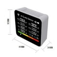 thumbnail image 4 of 9 In 1 Air Quality Monitors CO2 Meter TVOC HCHO PM2.5 PM10 Detectors, 4 of 20
