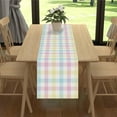 thumbnail image 2 of Linen Buffalo Check Plaid Spring Table Runner 72 Inches Long Farmhouse Spring Summer Easter Table Decoration for Home Kitchen Dining Room, 2 of 6