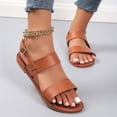 thumbnail image 2 of Ketyyh-chn99 Womens Sandals Dressy Ladies Slippers Dressy Summer Flat Comfortable Fashion Beach Cute Ladies Slides Casual Dress Sandal Brown,8, 2 of 5