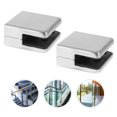 thumbnail image 2 of Shisuyan Wall Mount Shelf Bracket Glass Support Holder Silver Stainless Steel 4Pcs, 2 of 8