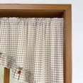 thumbnail image 7 of Beige Lattice Valance Curtain Head Cherry Design Small Short Triangular Curtain Kitchen Office Cafe Partition Home Decoration, 7 of 7