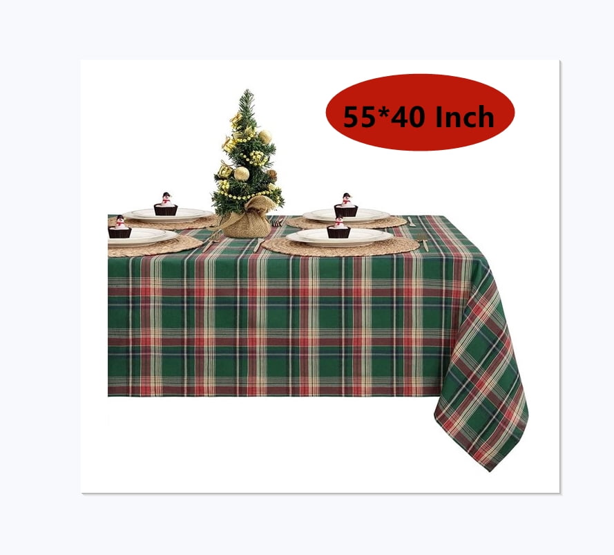 Checkered Tablecloth Green Christmas Tablecloth Checkered Cloth,Tablecloths Wrinkle Water