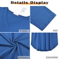 thumbnail image 4 of MOSHU Long Sleeve Womens Tops Deep V Neck Blouses for Women Loose Fit Curved Hem Fall Shirts, 4 of 7