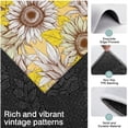 thumbnail image 3 of Yellow Sunflower Bud Leaf Pattern Kitchen Rugs Sets Of 3,Kitchen Runner Rugs Non Skid Washable,Decorative Kitchen Floor Mats for Kitchen,Sink,Laundry,17"x30"+ 17"x47" + 17"x59", 3 of 6