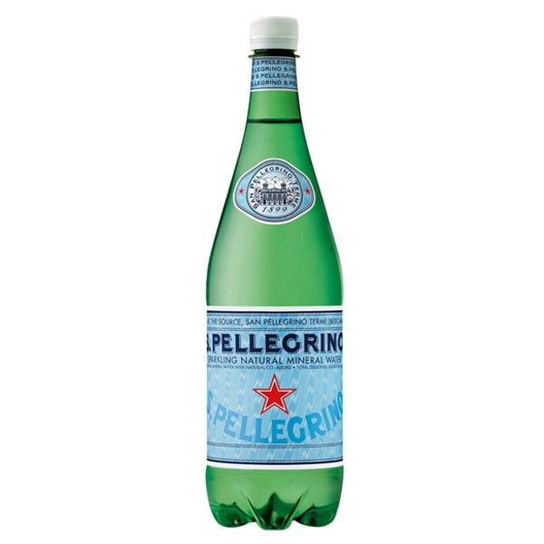 San Pellegrino Sparkling Mineral water 1 liter Plastic Bottles Pack of 12