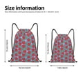 thumbnail image 5 of Yiaed Hand Drawn Strawberry Print Drawstring Bags Drawstring Backpack Bulk String Back Pack Gym Sport Bag-Small, 5 of 5