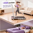 thumbnail image 3 of 5% Foldable Walking Pad,5 in 1 Under Desk Treadmill with Remote Control and LED Display, 330lb Capacity, Compact & Small Treadmill for Home & Office,Pink, 3 of 9