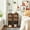 Walnut-1, variant on End Tables Set of 2, Small Side Table, Slim Side Table, Wood 2 Drawer Narrow Nightstand
